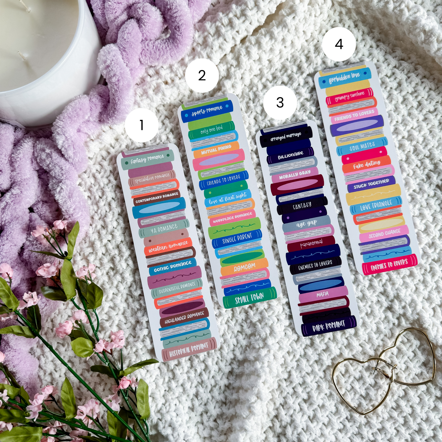 Romance Tropes Bookmarks
