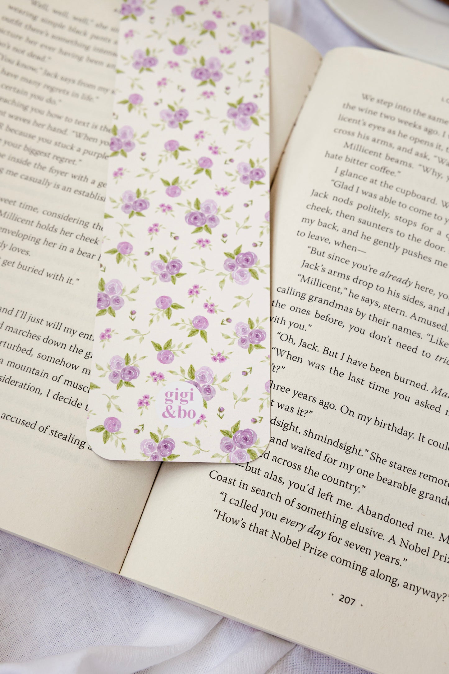 Lilac Roses Bookmark