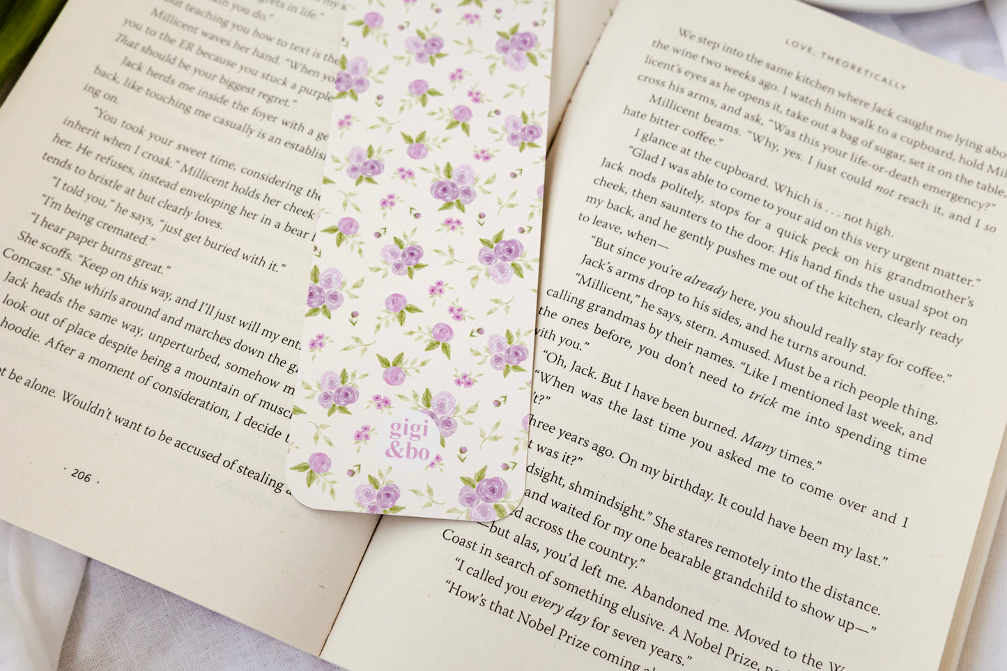 Lilac Roses Bookmark