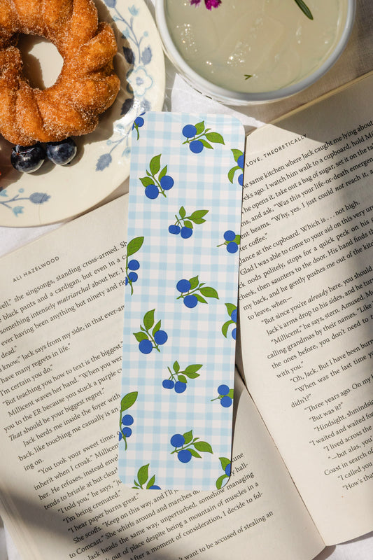 Blueberries & Gingham Bookmark