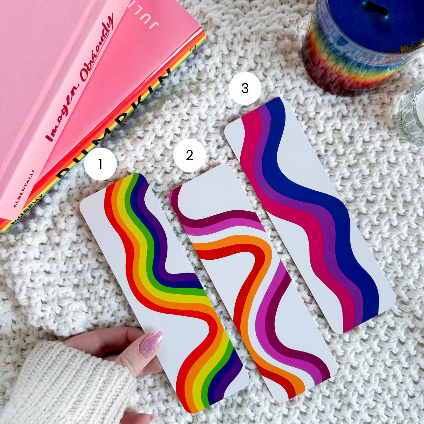 Pride Retro Rainbow Bookmarks
