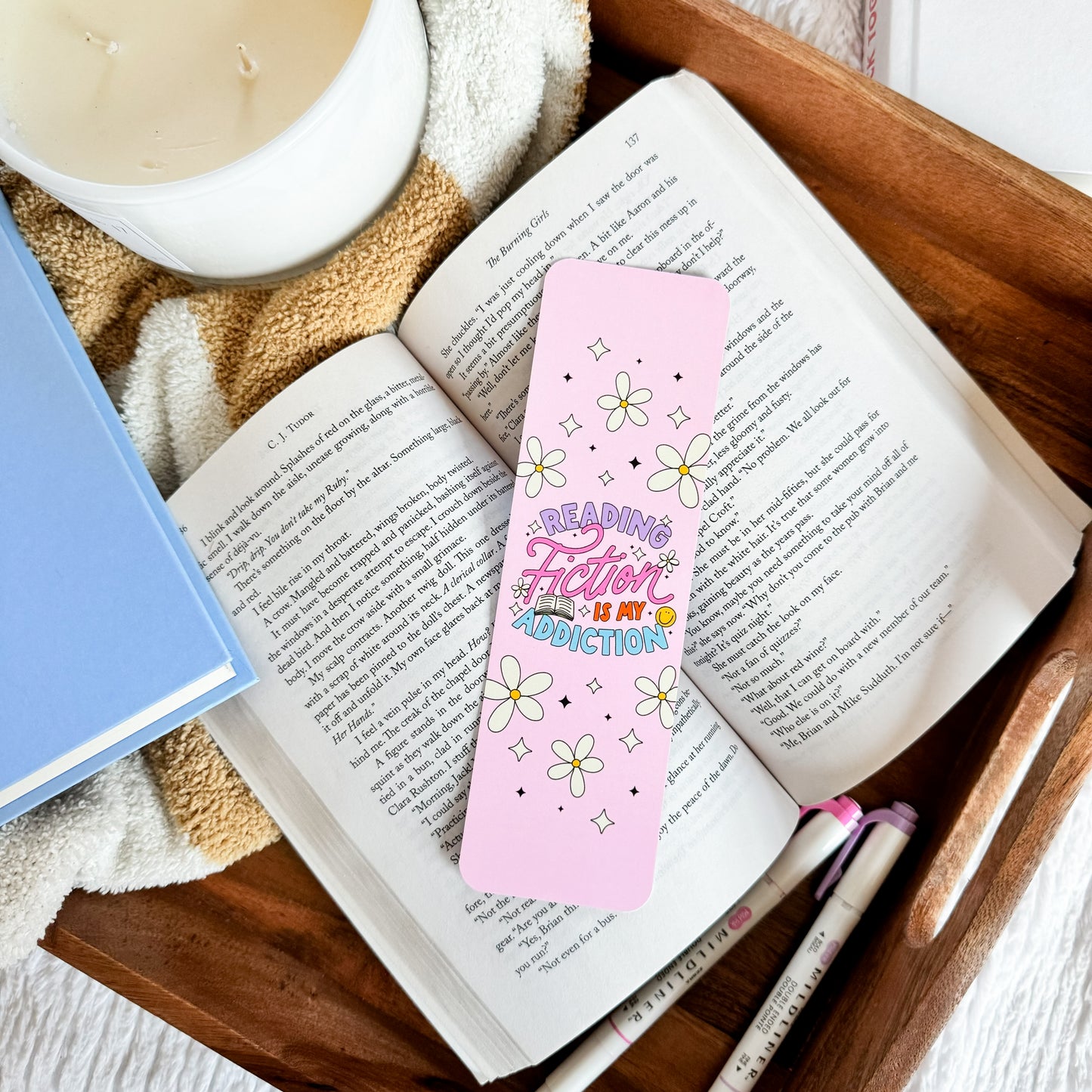 Reading Fiction Is My Addiction Bookmark