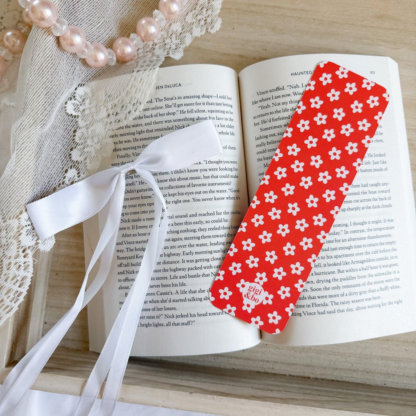 Red Daisies Bookmark
