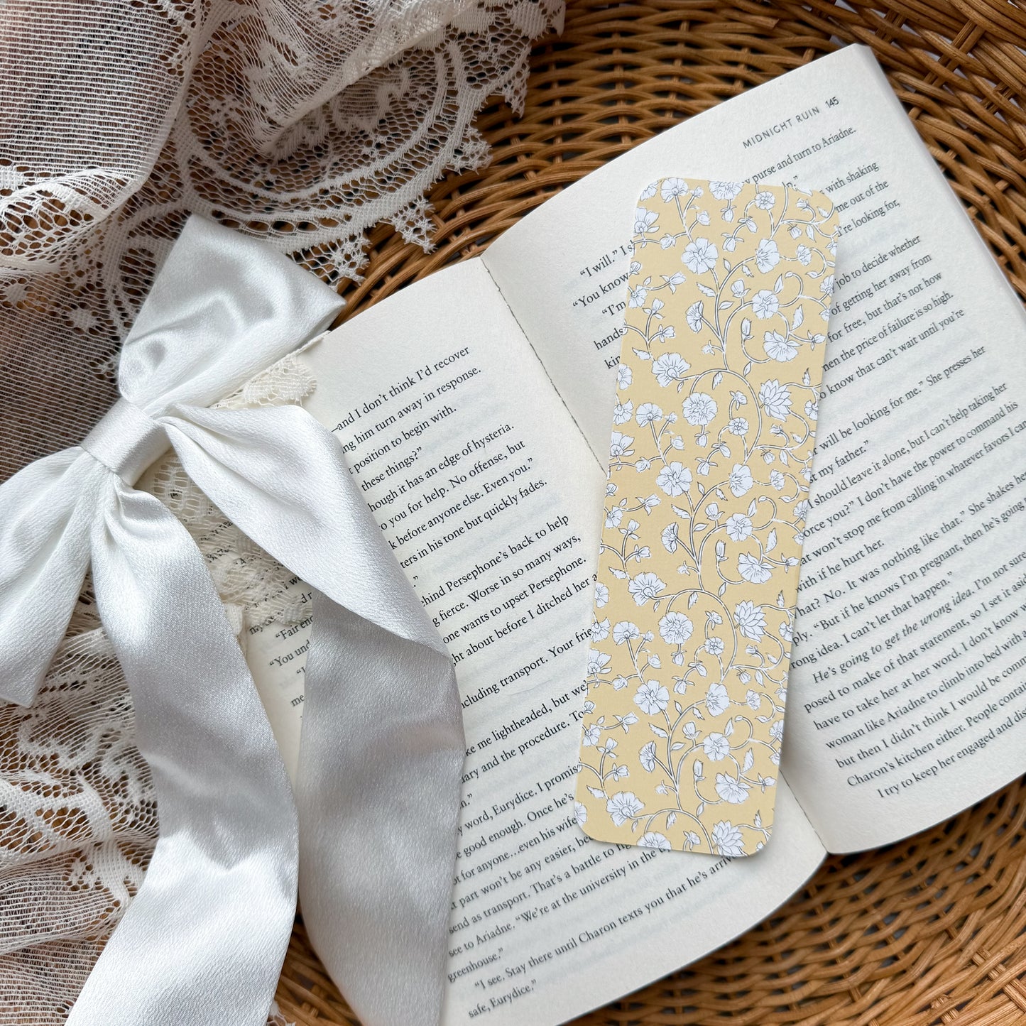 Lemon Lace Bookmark