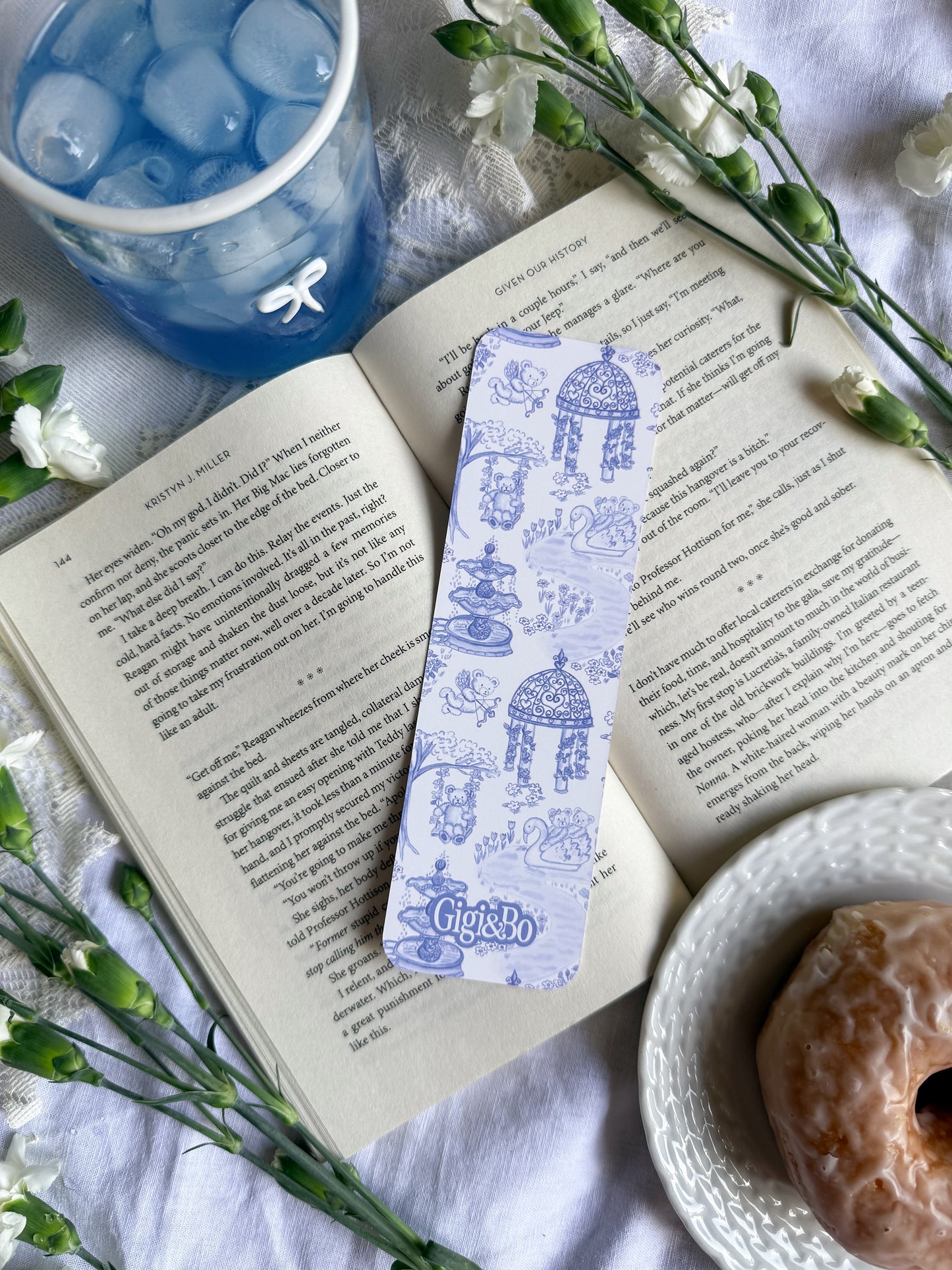 Teddy Bear Toile Bookmark