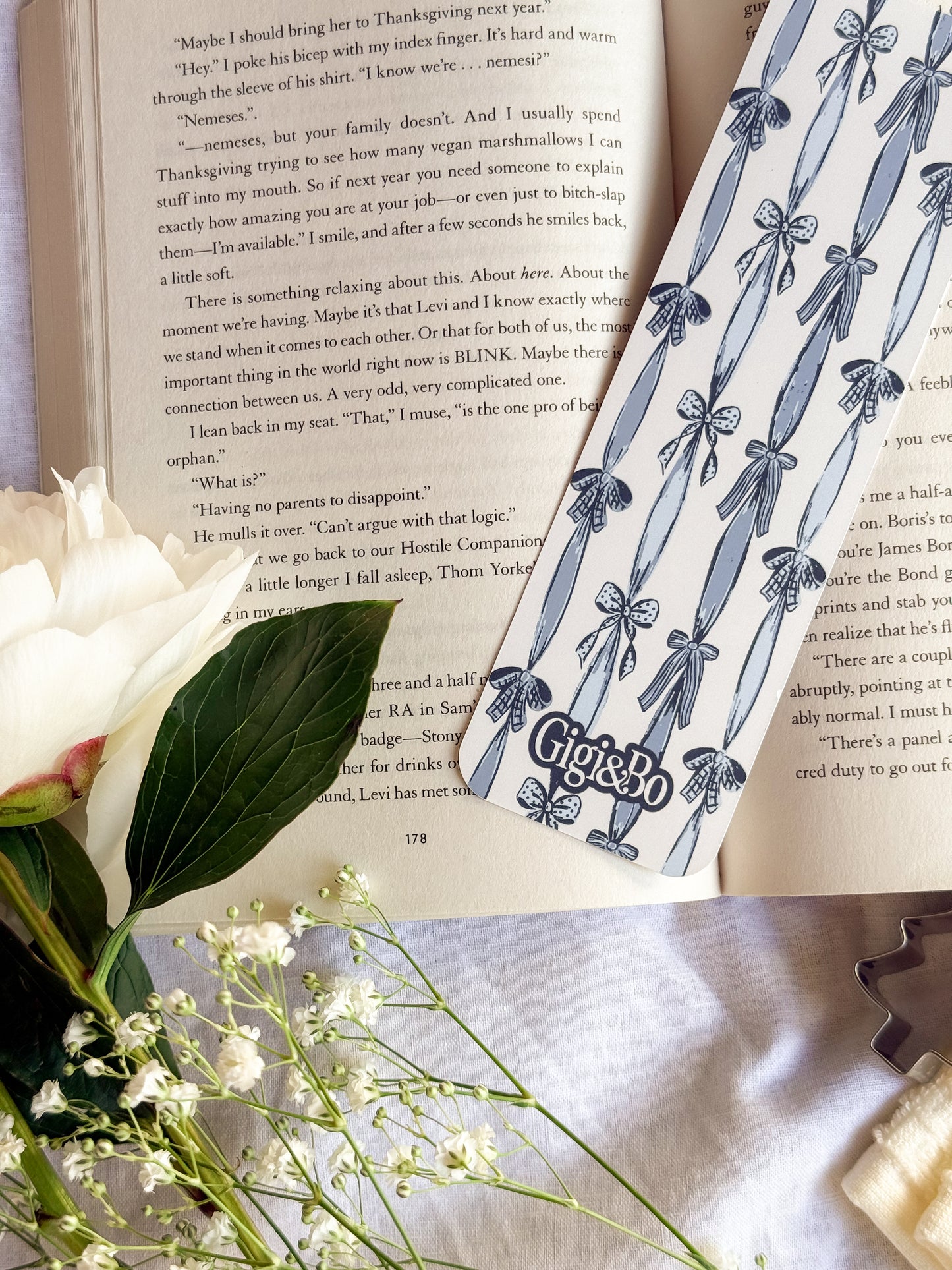 Wrapped in Blue Bookmark