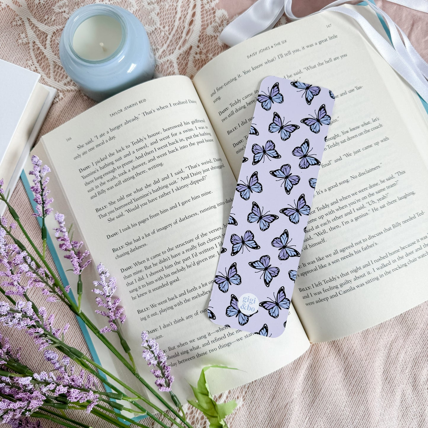 Lavender Butterflies Bookmark