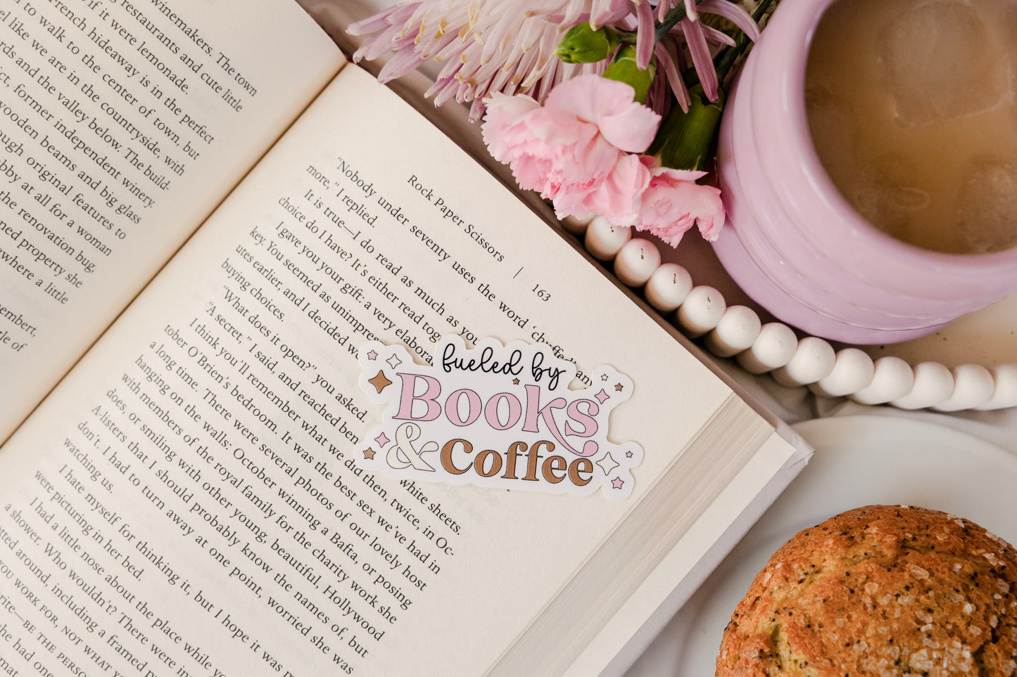 Fueled by Books & Coffee Sticker