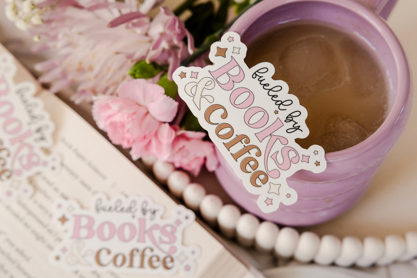 Fueled by Books & Coffee Sticker