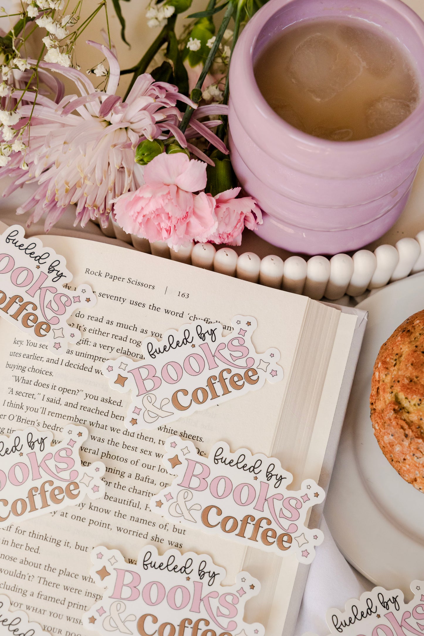 Fueled by Books & Coffee Sticker