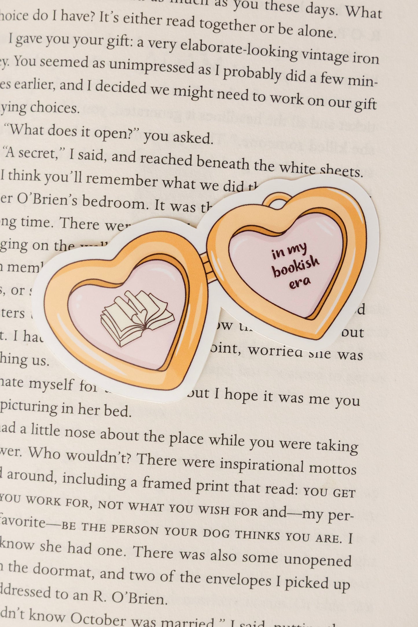 Bookish Locket Sticker