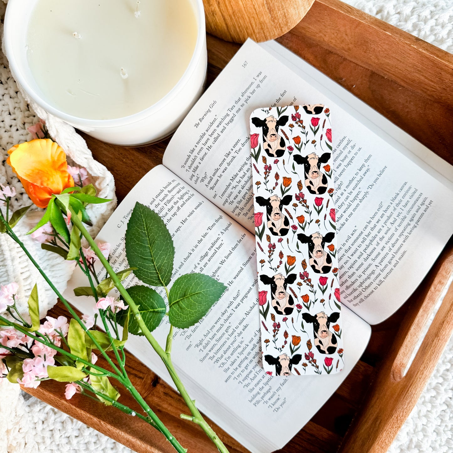 Spring Cows Bookmark