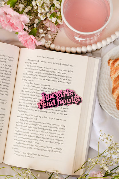 Hot Girls Read Books Sticker