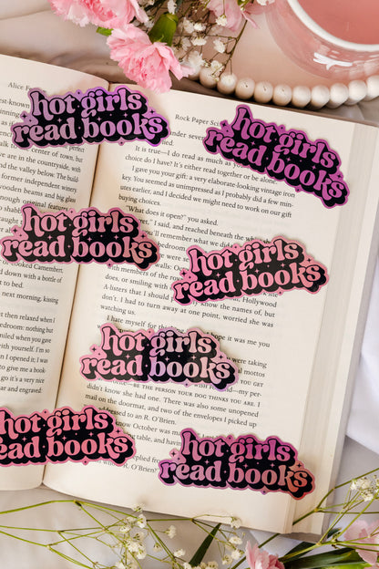 Hot Girls Read Books Sticker