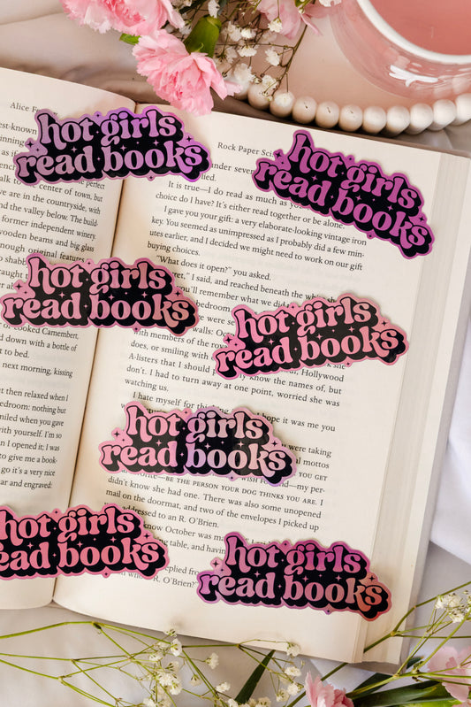 Hot Girls Read Books Sticker