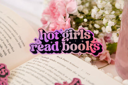 Hot Girls Read Books Sticker