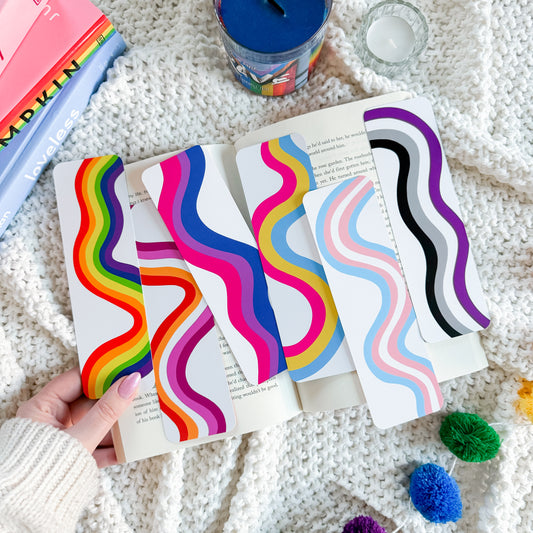 Pride Retro Rainbow Bookmarks