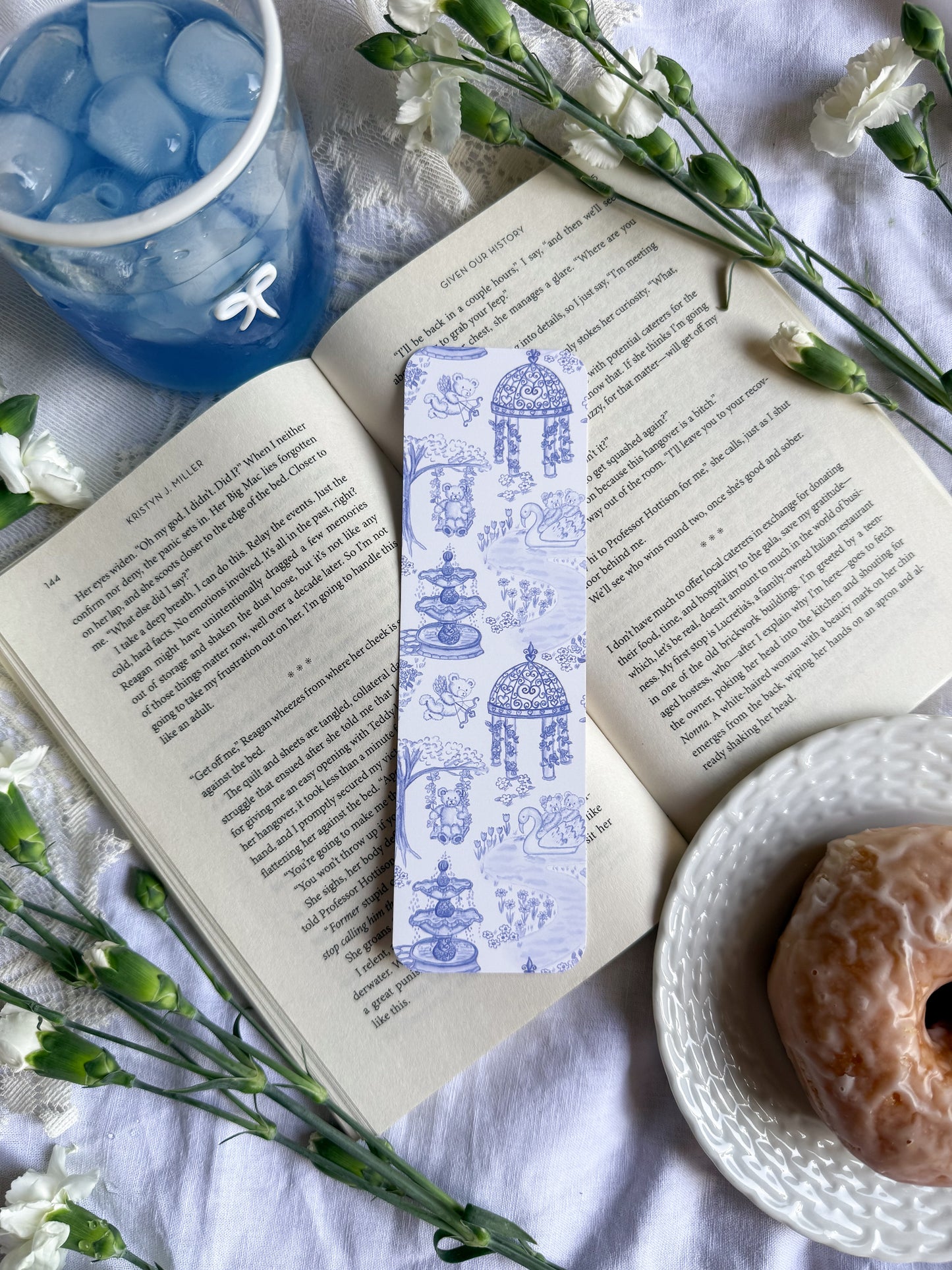 Teddy Bear Toile Bookmark