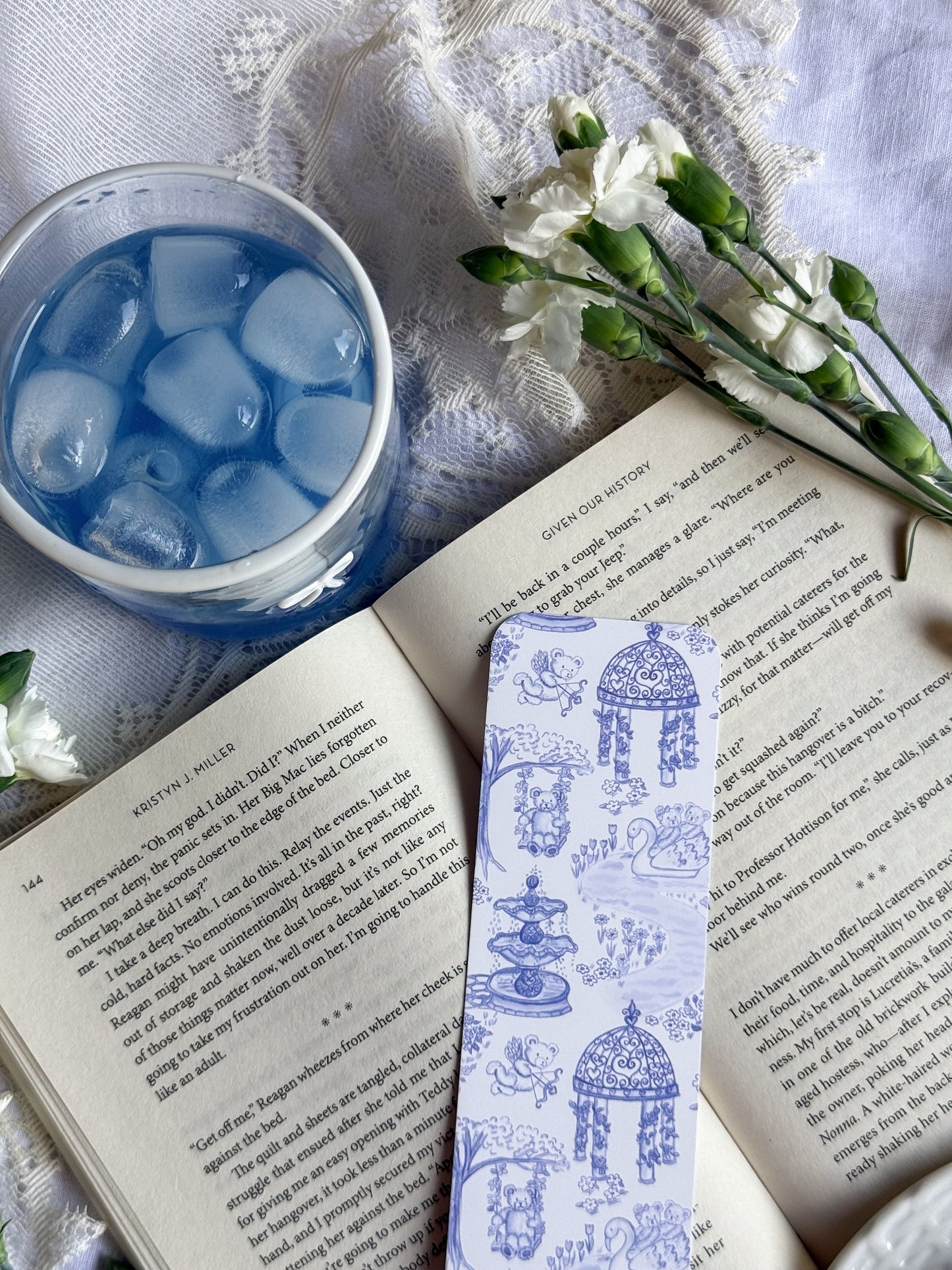 Teddy Bear Toile Bookmark