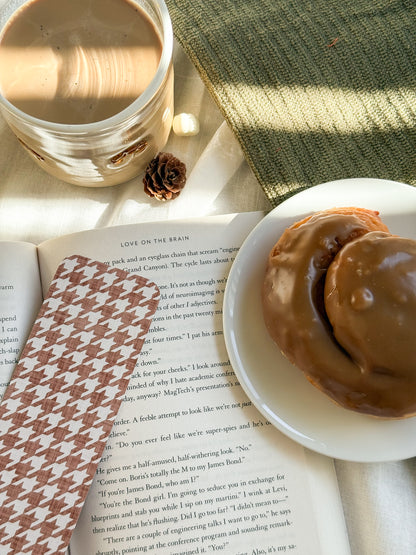 Chestnut Houndstooth Bookmark