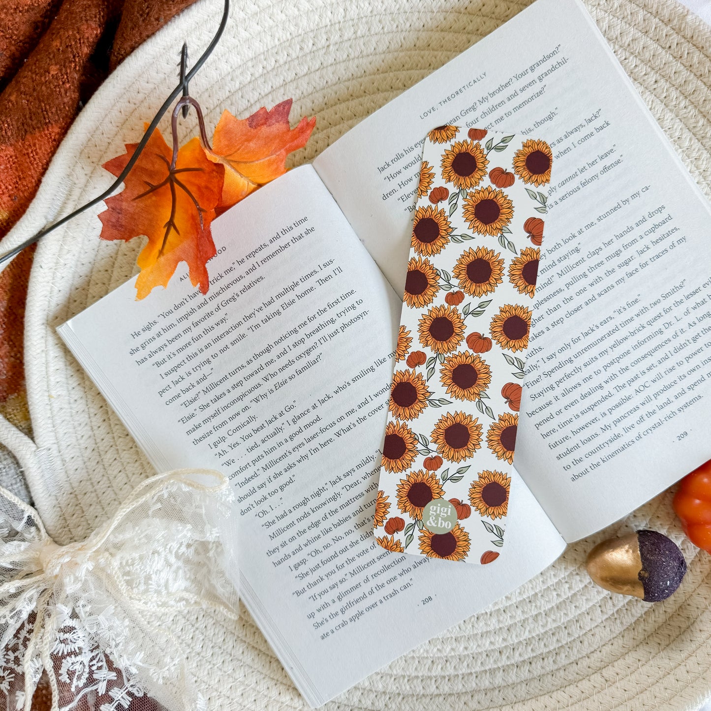 Fall Sunflowers Bookmark