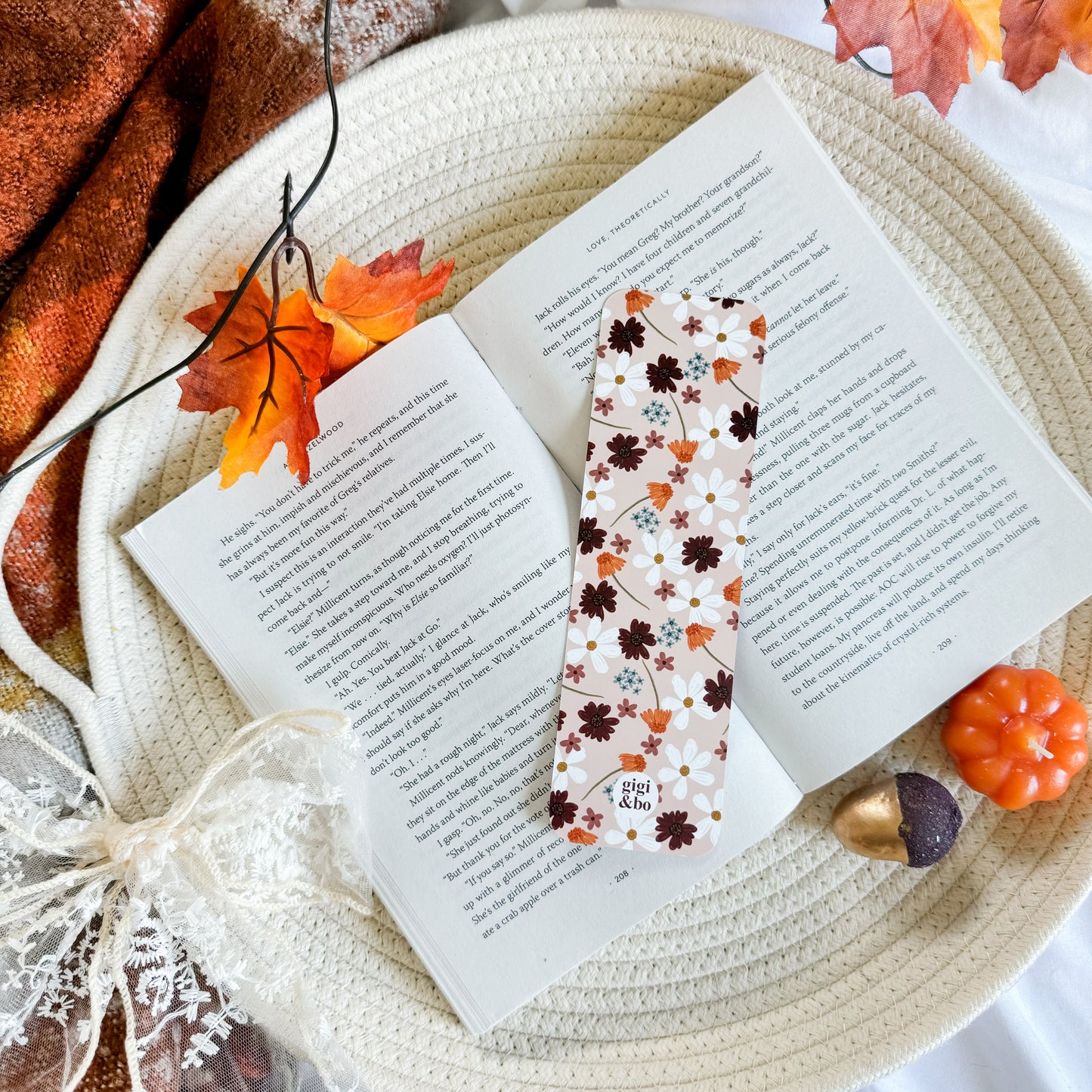 Autumn Florals Bookmark