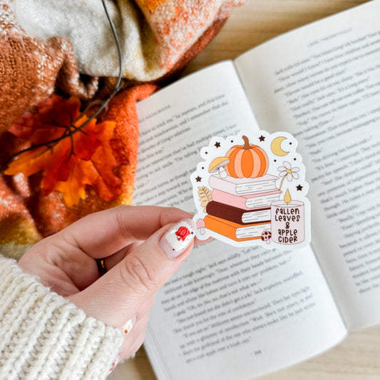 Fall Books Sticker