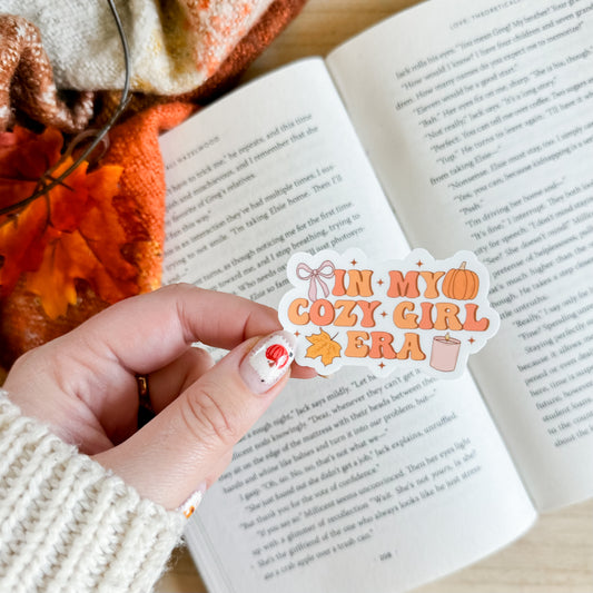 Cozy Fall Girl Sticker