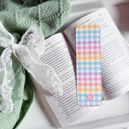Rainbow Gingham Bookmark