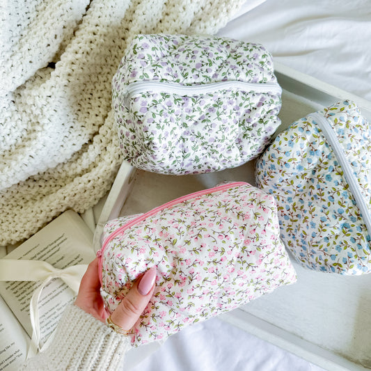 Floral Cosmetic Bags