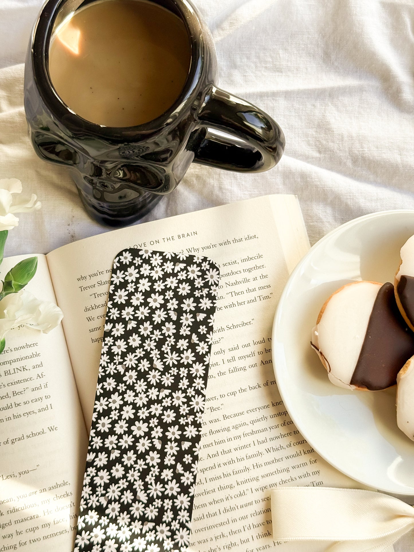 Dark Daisies Bookmark