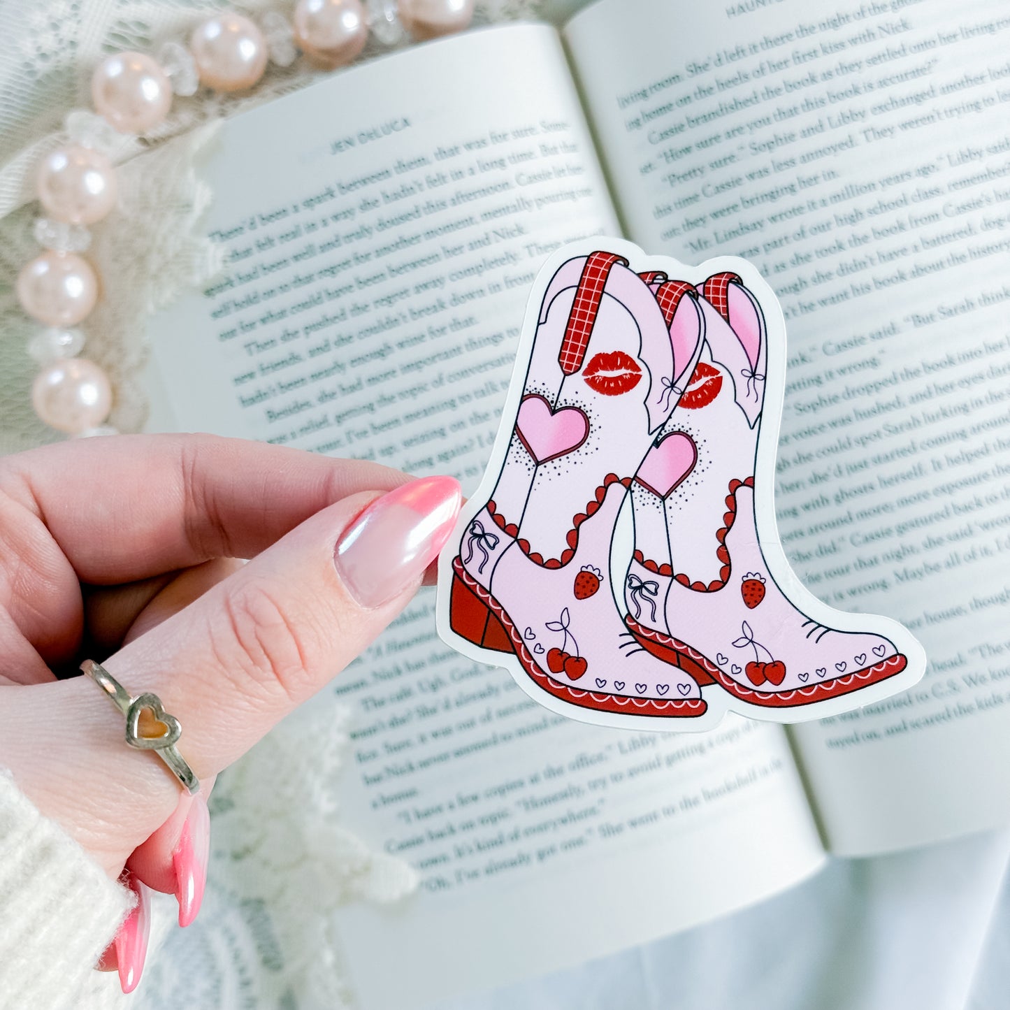 Valentine's Cowboy Boots Sticker