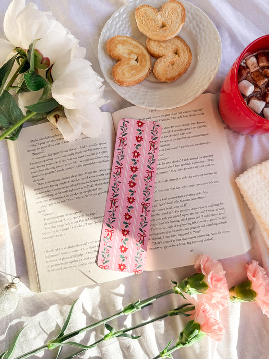 Pretty Poinsettias Bookmark
