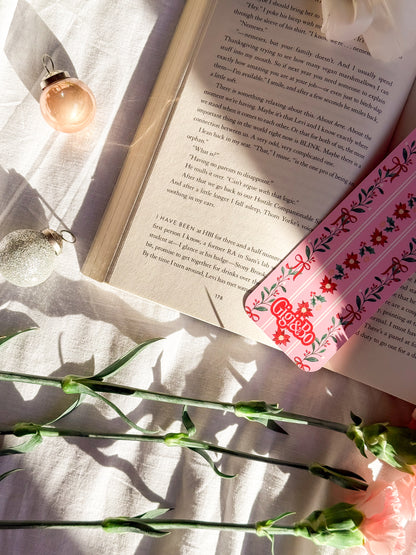 Pretty Poinsettias Bookmark