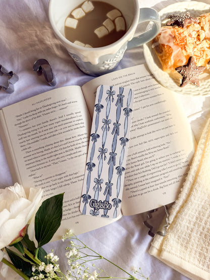 Wrapped in Blue Bookmark