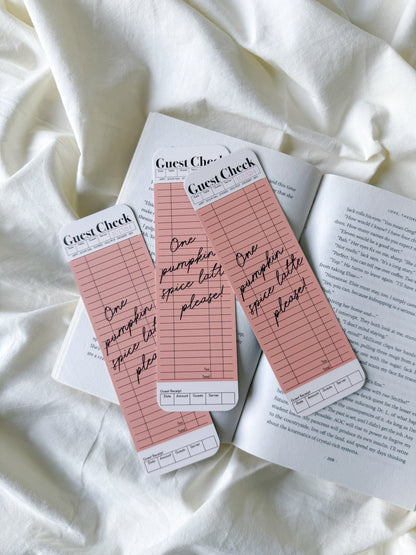 Pumpkin Spice Latte Bookmark