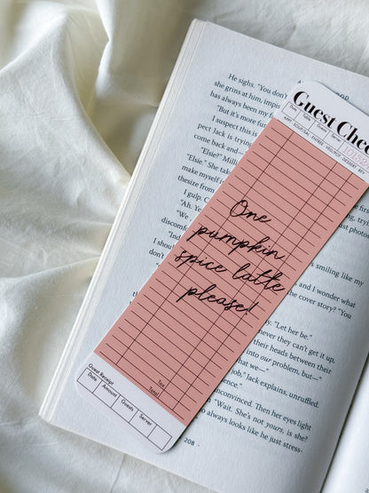 Pumpkin Spice Latte Bookmark