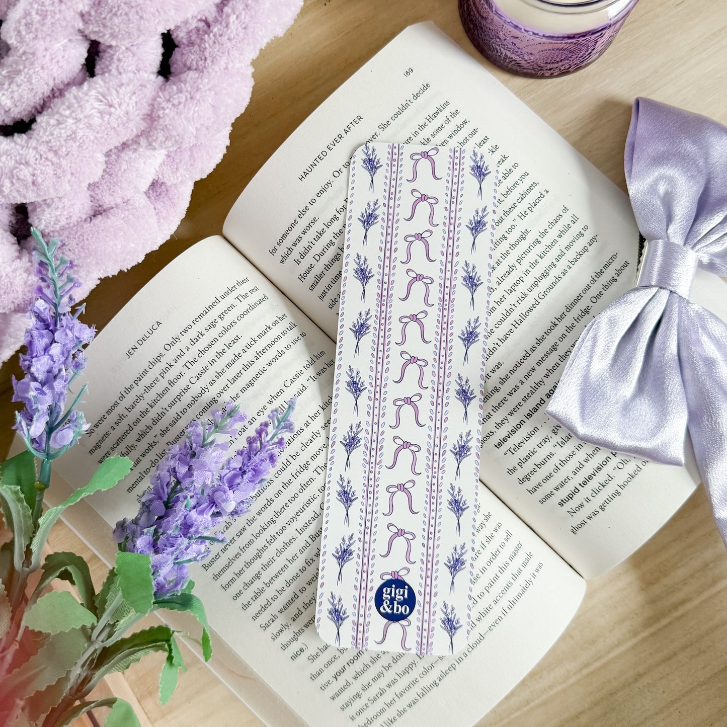 Lavender & Bows Bookmark