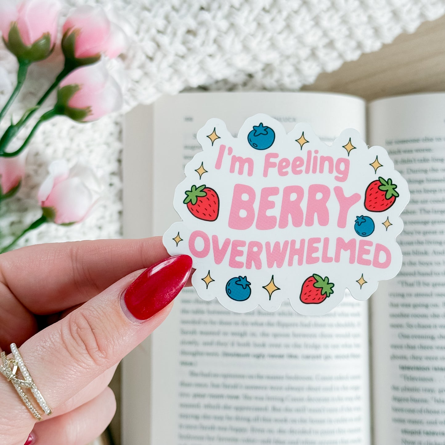 Berry Overwhelmed Sticker