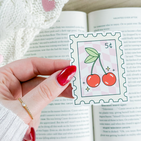 Cherry Stamp Sticker