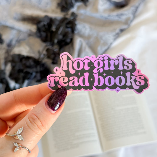 Hot Girls Read Books Sticker