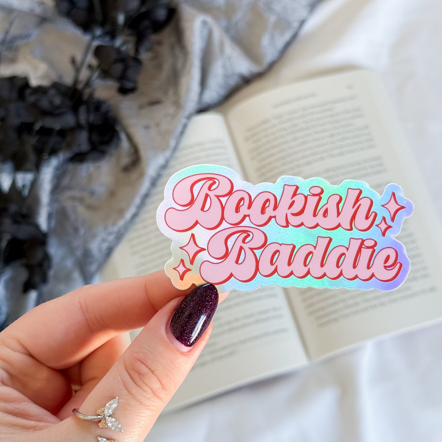 Bookish Baddie Sticker